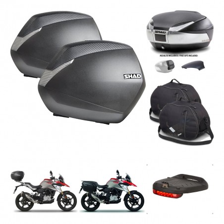 SHAD Baul SH48 tapa respaldo + soporte montaje maletas SH36 accesorios KIT-461785