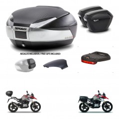SHAD Suitcases sh23 + mounting bracket trunk SH48 backrest cover accessories KIT-461786