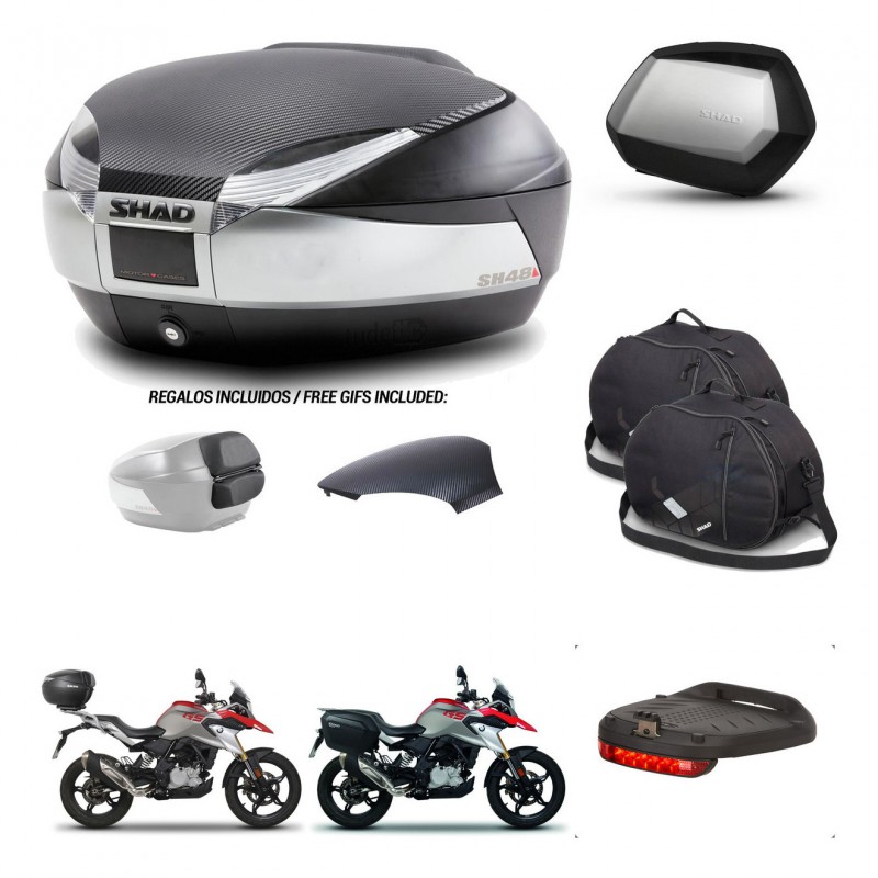 SHAD SH35 PREMIUM suitcases + mounting bracket SH48 trunk backrest cover accessories KIT-461788