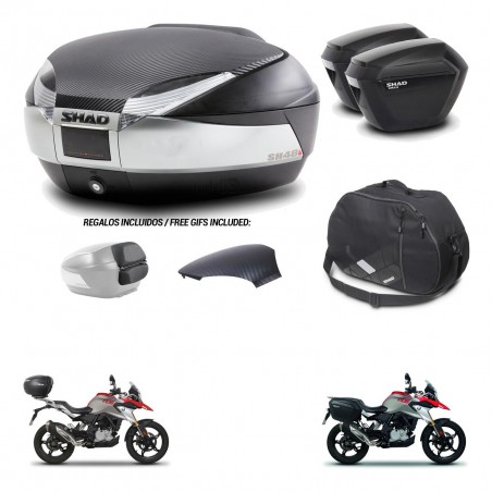 SHAD Suitcases sh23 + mounting bracket trunk SH48 backrest cover accessories KIT-461792