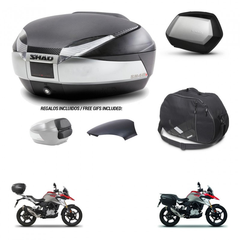 SHAD SH35 PREMIUM suitcases + mounting bracket SH48 trunk backrest cover accessories KIT-461793