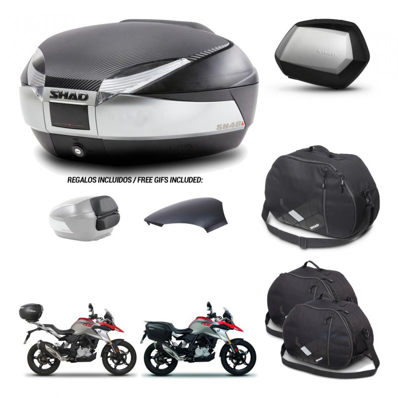 SHAD SH35 PREMIUM suitcases + mounting bracket SH48 trunk backrest cover accessories KIT-461794