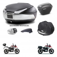 SHAD SH23 alu suitcases + mounting bracket SH48 trunk backrest cover accessories KIT-461795