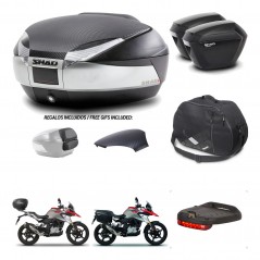 SHAD Maletas sh23 + soporte montaje baul SH48 tapa respaldo accesorios KIT-461798