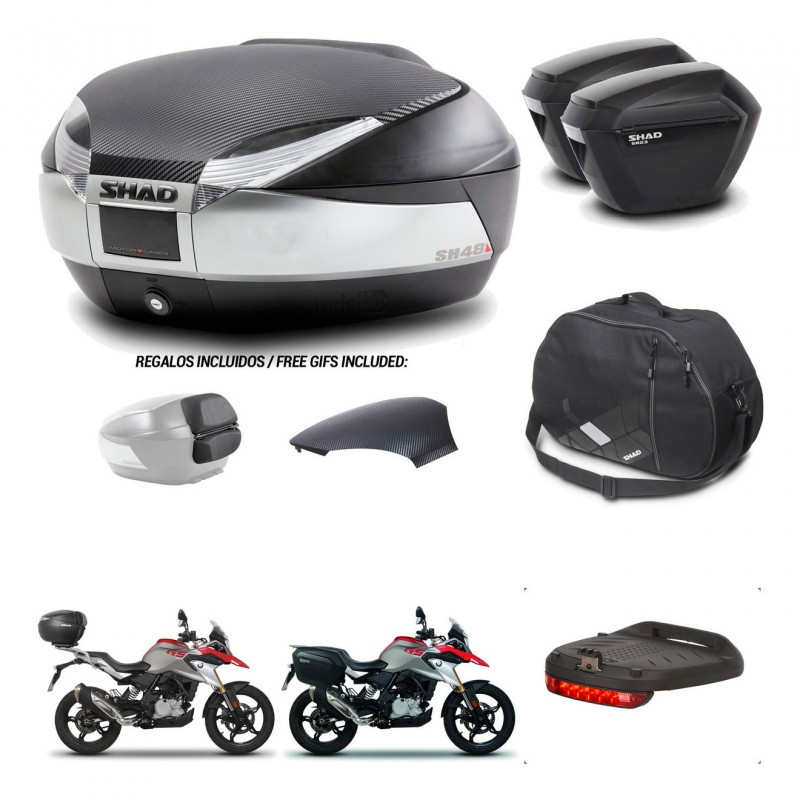 SHAD Suitcases sh23 + mounting bracket trunk SH48 backrest cover accessories KIT-461798