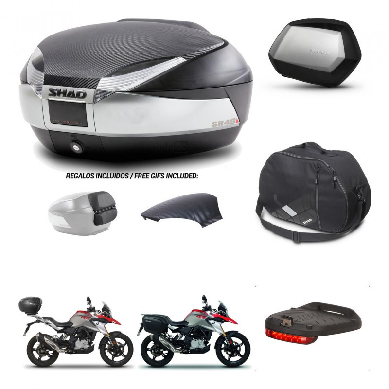SHAD SH35 PREMIUM suitcases + mounting bracket SH48 trunk backrest cover accessories KIT-461799