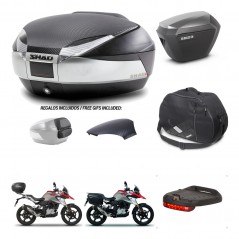 SHAD SH23 alu suitcases + mounting bracket SH48 trunk backrest cover accessories KIT-461801