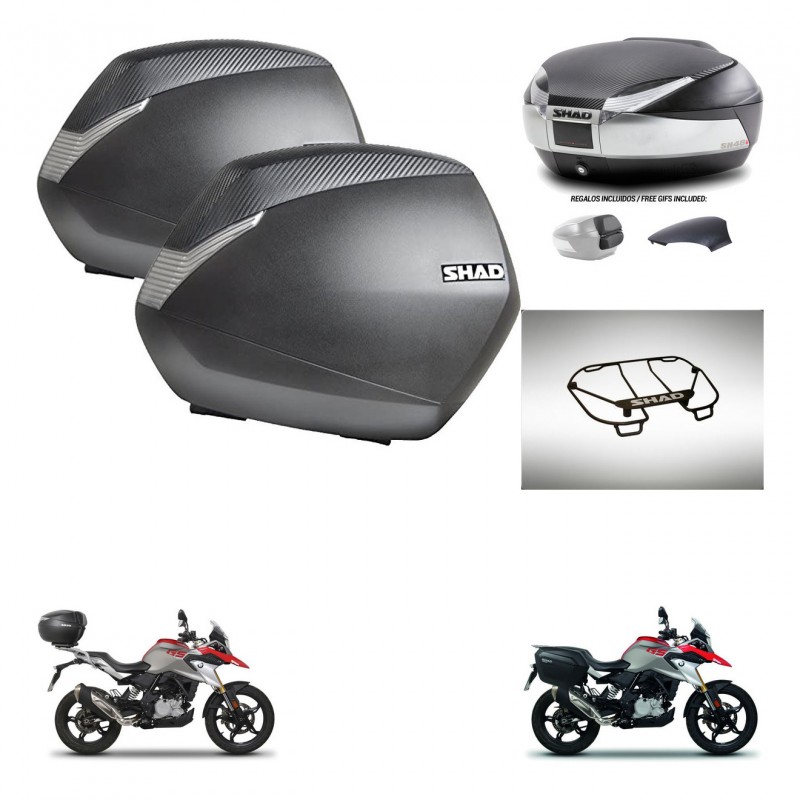 SHAD Baul SH48 tapa respaldo + soporte montaje maletas SH36 accesorios KIT-461802