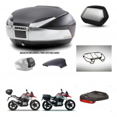 SHAD SH35 PREMIUM suitcases + mounting bracket SH48 trunk backrest cover accessories KIT-461811