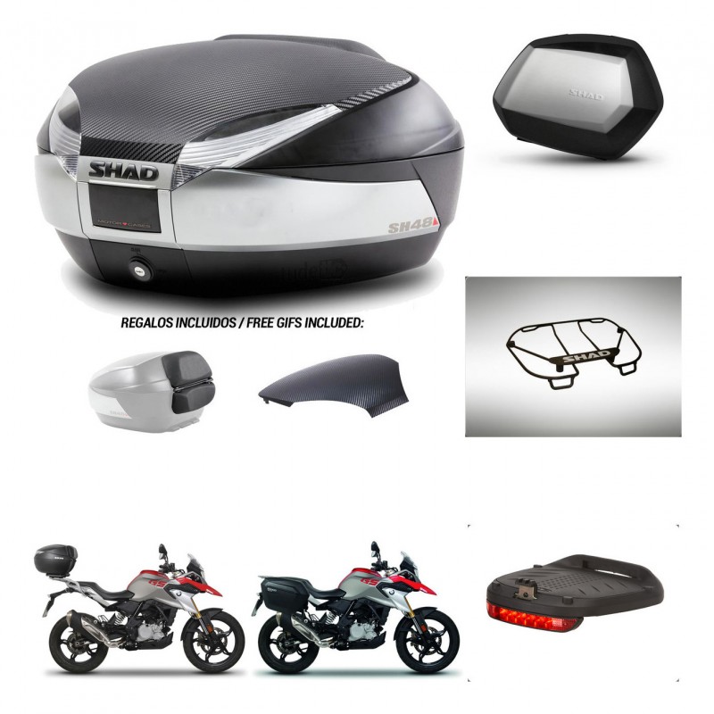 SHAD SH35 PREMIUM suitcases + mounting bracket SH48 trunk backrest cover accessories KIT-461811