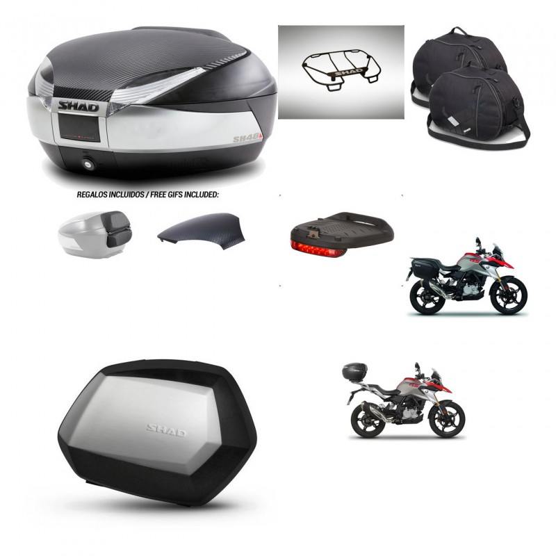 SHAD SH35 PREMIUM suitcases + mounting bracket SH48 trunk backrest cover accessories KIT-461812