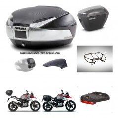 SHAD SH23 alu suitcases + mounting bracket SH48 trunk backrest cover accessories KIT-461813