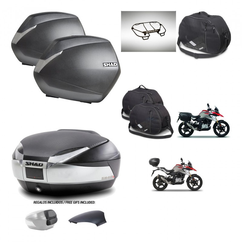 SHAD Baul SH48 tapa respaldo + soporte montaje maletas SH36 accesorios KIT-461815