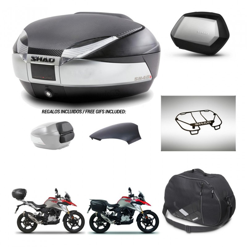 SHAD SH35 PREMIUM suitcases + mounting bracket SH48 trunk backrest cover accessories KIT-461817
