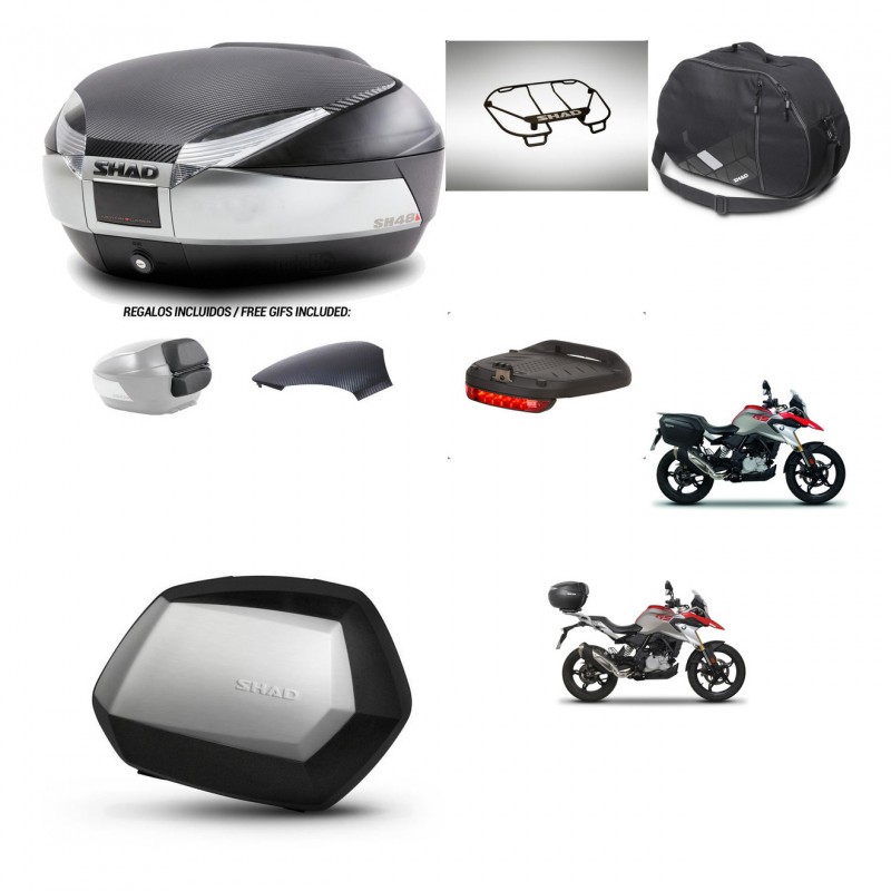 SHAD SH35 PREMIUM suitcases + mounting bracket SH48 trunk backrest cover accessories KIT-461823
