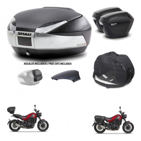 SHAD Suitcases sh23 + mounting bracket trunk SH48 backrest cover accessories KIT-461840