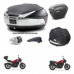 SHAD SH23 alu suitcases + mounting bracket SH48 trunk backrest cover accessories KIT-461843