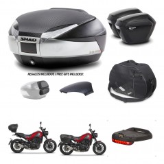 SHAD Suitcases sh23 + mounting bracket trunk SH48 backrest cover accessories KIT-461846