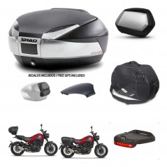 SHAD Maletas SH35 PREMIUM + soporte montaje baul SH48 tapa respaldo accesorios KIT-461847