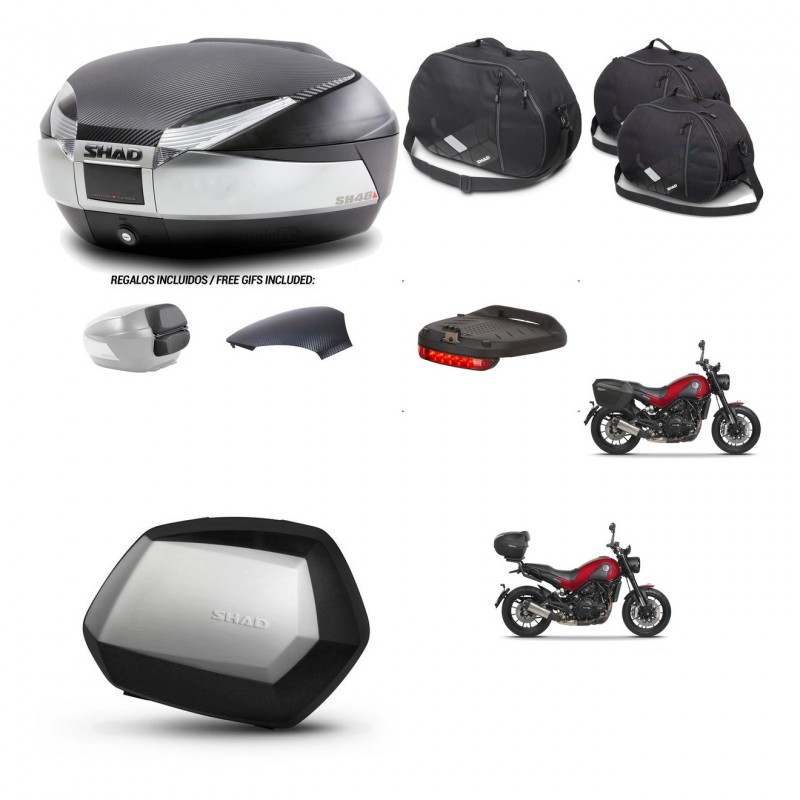 SHAD SH35 PREMIUM suitcases + mounting bracket SH48 trunk backrest cover accessories KIT-461848