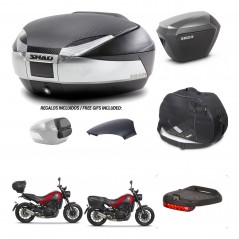 SHAD SH23 alu suitcases + mounting bracket SH48 trunk backrest cover accessories KIT-461849