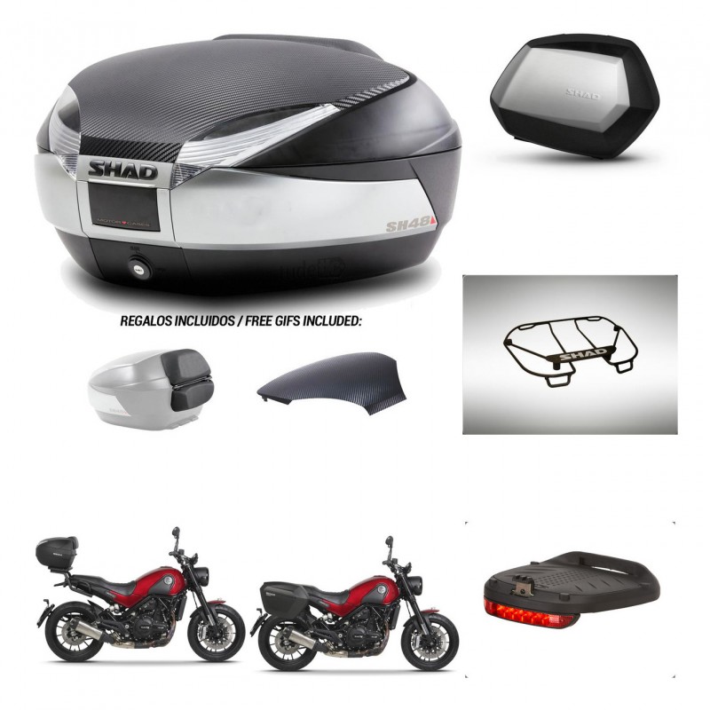 SHAD SH35 PREMIUM suitcases + mounting bracket SH48 trunk backrest cover accessories KIT-461859