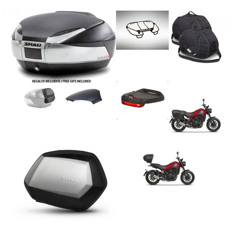 SHAD SH35 PREMIUM suitcases + mounting bracket SH48 trunk backrest cover accessories KIT-461860