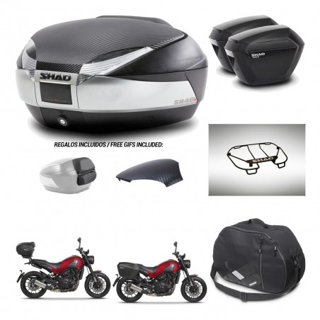 SHAD Maletas sh23 + soporte montaje baul SH48 tapa respaldo accesorios KIT-461864