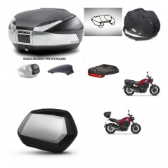 SHAD Maletas SH35 PREMIUM + soporte montaje baul SH48 tapa respaldo accesorios KIT-461871