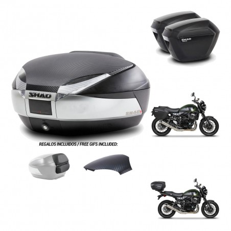 SHAD Suitcases sh23 + mounting bracket trunk SH48 backrest cover KIT-461876