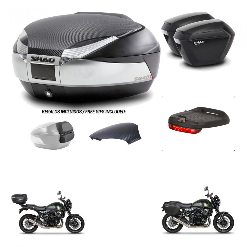 SHAD Suitcases sh23 + mounting bracket trunk SH48 backrest cover accessories KIT-461882