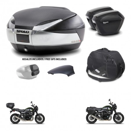 SHAD Suitcases sh23 + mounting bracket trunk SH48 backrest cover accessories KIT-461888