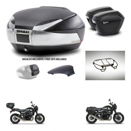 SHAD Suitcases sh23 + mounting bracket trunk SH48 backrest cover accessories KIT-461900