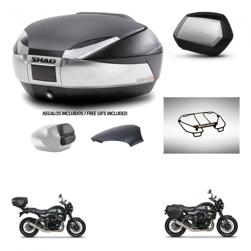SHAD SH35 PREMIUM suitcases + mounting bracket SH48 trunk backrest cover accessories KIT-461901