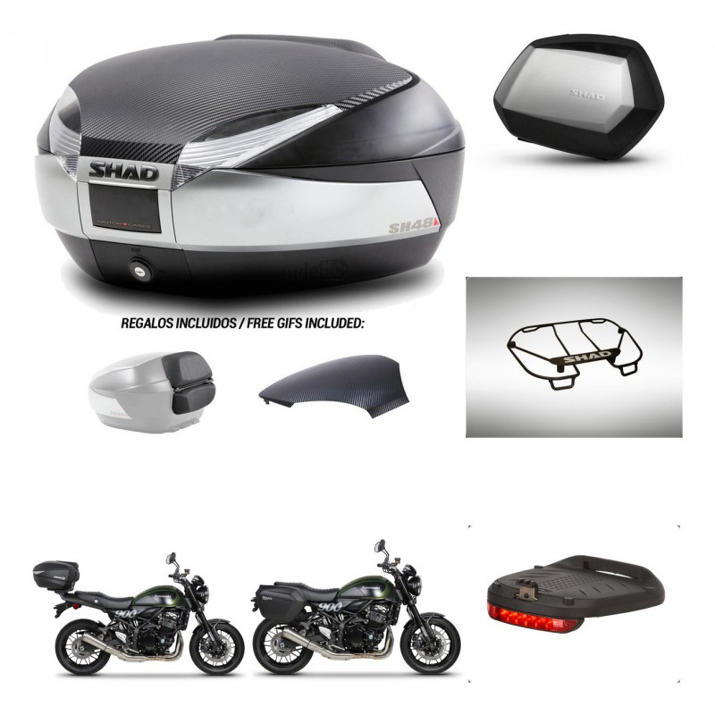 SHAD SH35 PREMIUM suitcases + mounting bracket SH48 trunk backrest cover accessories KIT-461907