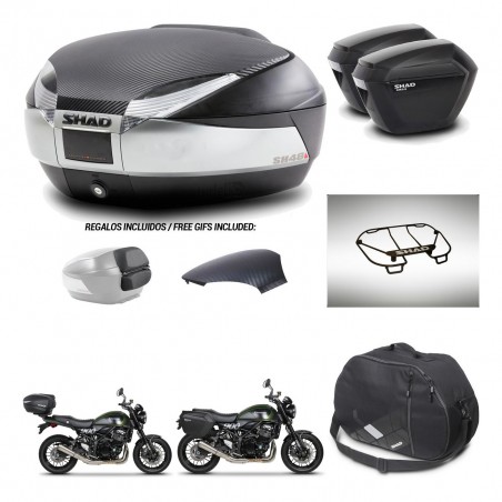 SHAD Suitcases sh23 + mounting bracket trunk SH48 backrest cover accessories KIT-461912