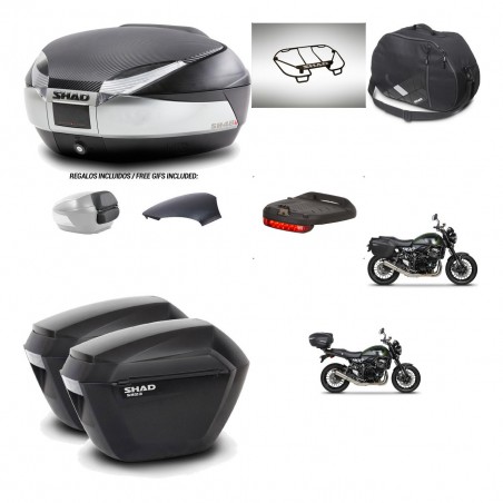 SHAD Maletas sh23 + soporte montaje baul SH48 tapa respaldo accesorios KIT-461918