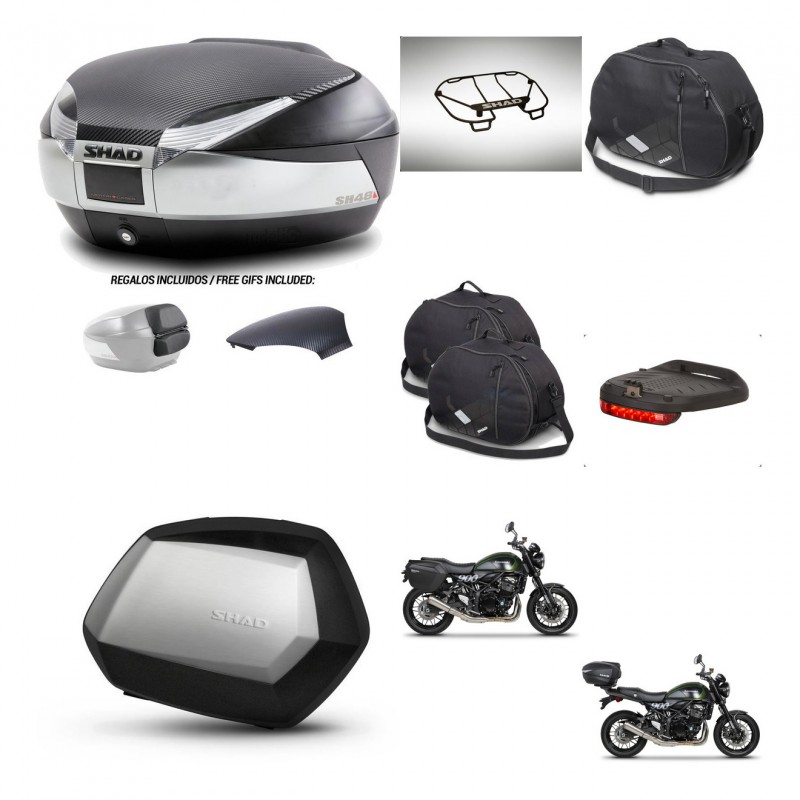SHAD SH35 PREMIUM suitcases + mounting bracket SH48 trunk backrest cover accessories KIT-461920