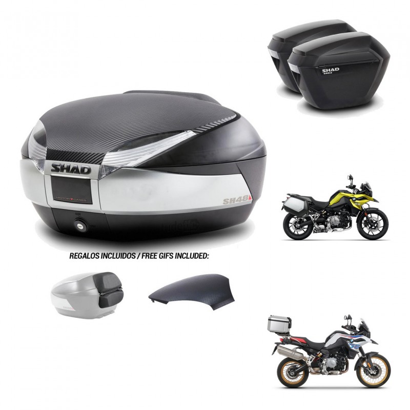 SHAD Suitcases sh23 + mounting bracket trunk SH48 backrest cover KIT-461924