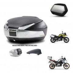SHAD SH35 PREMIUM suitcases + mounting bracket SH48 trunk backrest cover KIT-461925