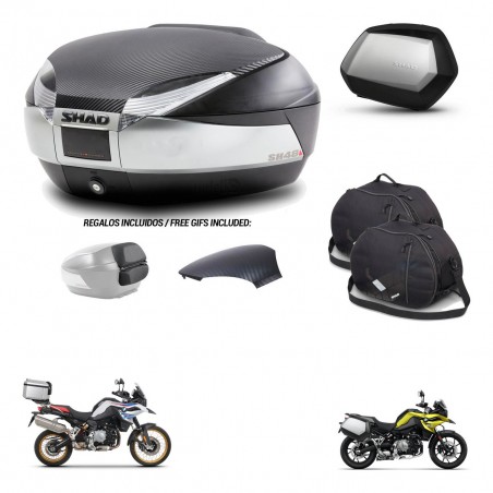SHAD SH35 PREMIUM suitcases + mounting bracket SH48 trunk backrest cover accessories KIT-461926
