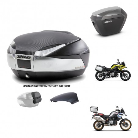 SHAD Maletas sh23 alu + soporte montaje baul SH48 tapa respaldo KIT-461927