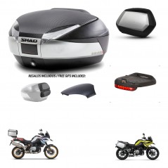 SHAD Maletas SH35 PREMIUM + soporte montaje baul SH48 tapa respaldo accesorios KIT-461931