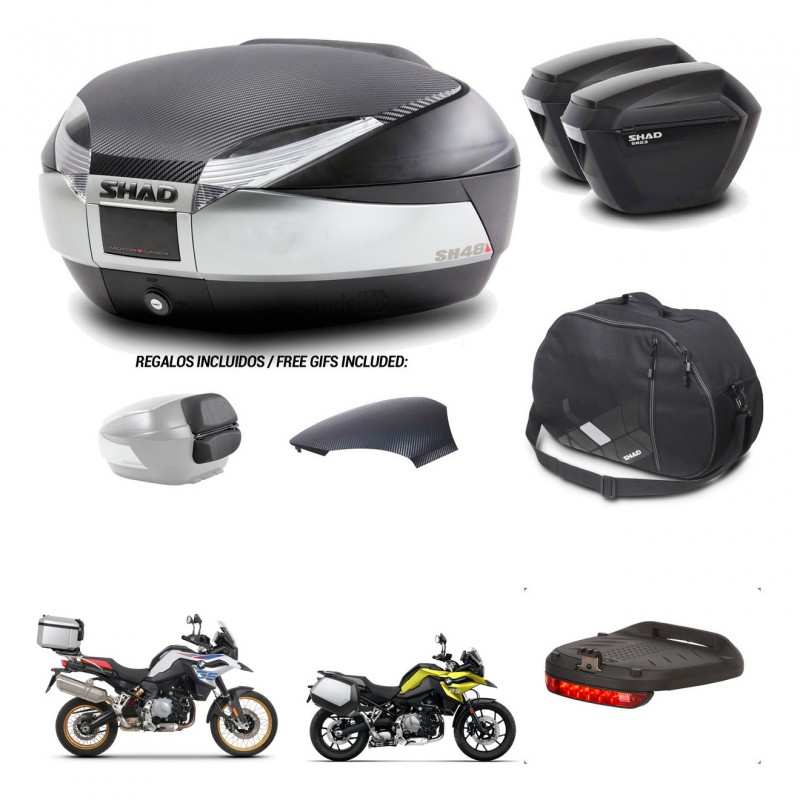 SHAD Maletas sh23 + soporte montaje baul SH48 tapa respaldo accesorios KIT-461942