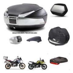 SHAD Maletas SH35 PREMIUM + soporte montaje baul SH48 tapa respaldo accesorios KIT-461943