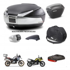 SHAD SH23 alu suitcases + mounting bracket SH48 trunk backrest cover accessories KIT-461945