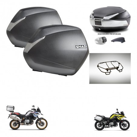 SHAD Baul SH48 tapa respaldo + soporte montaje maletas SH36 accesorios KIT-461946