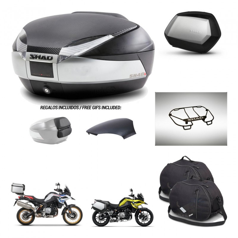 SHAD SH35 PREMIUM suitcases + mounting bracket SH48 trunk backrest cover accessories KIT-461950