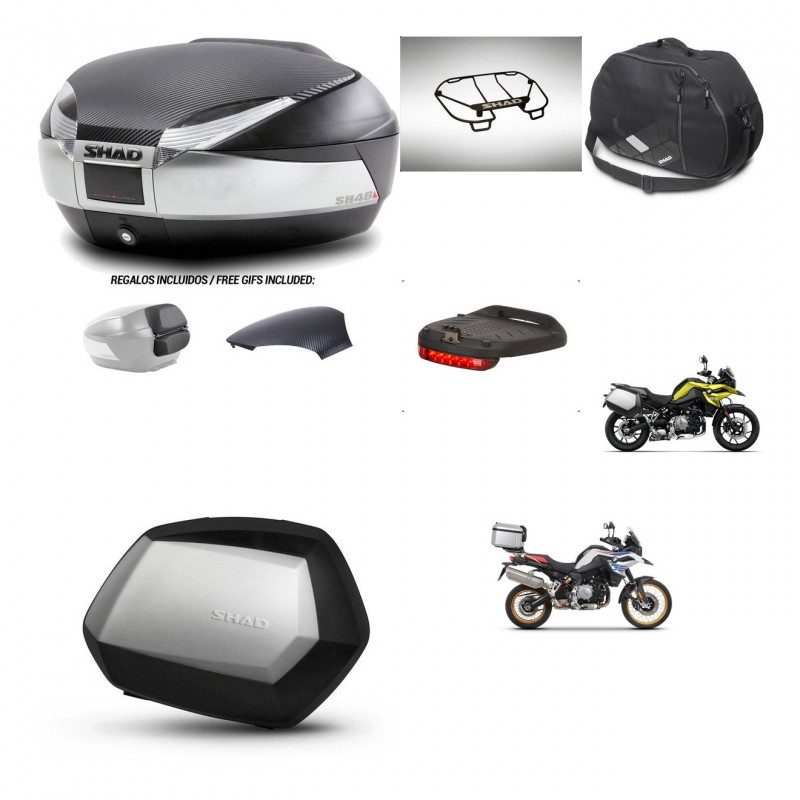 SHAD SH35 PREMIUM suitcases + mounting bracket SH48 trunk backrest cover accessories KIT-461967