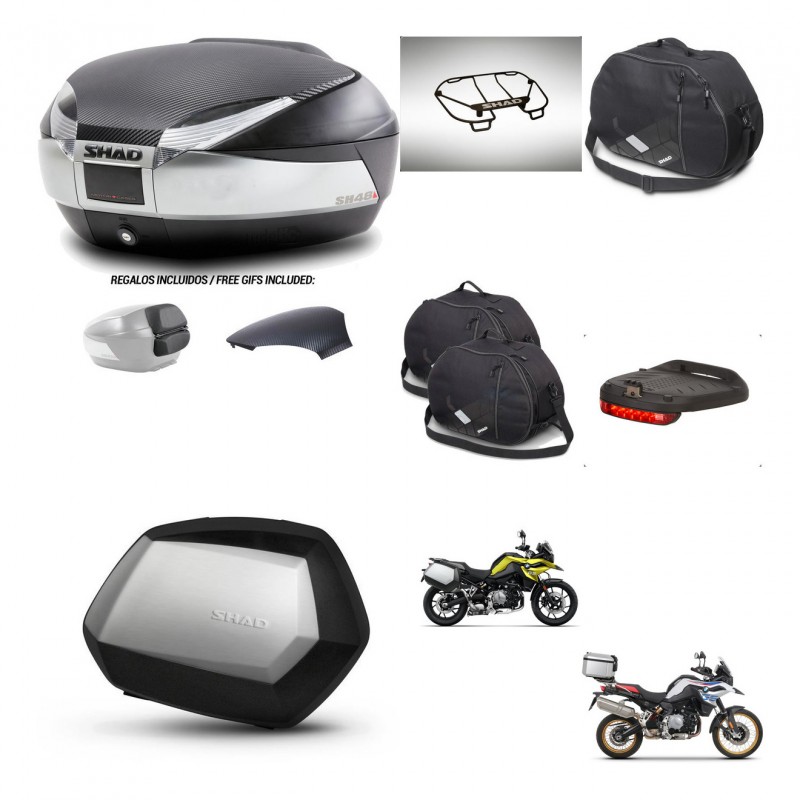SHAD SH35 PREMIUM suitcases + mounting bracket SH48 trunk backrest cover accessories KIT-461968